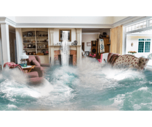 online flood insurance quotes - flooded living room