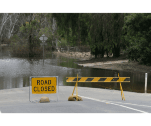 Fema flood insurance - flooded road