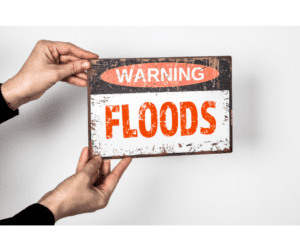 Flood insurance estimator - warning flood sign